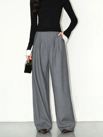 Aurora High-Waist Pleated Trousers
